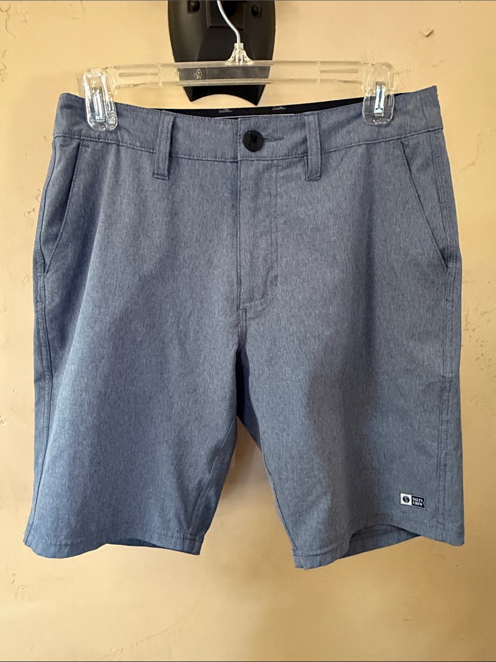 Sz 28 Salty Crew Men's Steel Blue Hybrid Shorts Like New